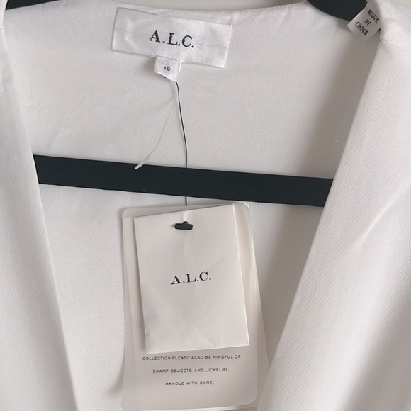 🆕 ALC Zoey Cut Out Mini Dress In White Size 10 - Picture 7 of 14